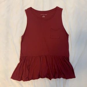 red, American Eagle tank top | size: M